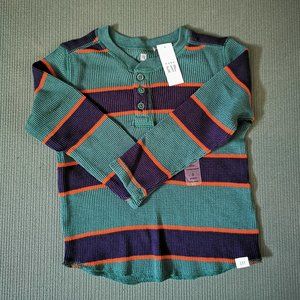 NWT Baby Gap striped waffle shirt